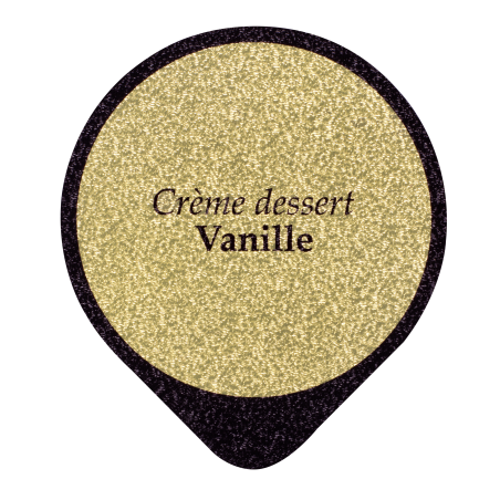 Opercules Ø68.3mm Aluminium imprimés crème dessert vanile