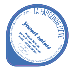 Opercule LA FARCONNETIERE 68.3 ALU Nature 2 couleurs
