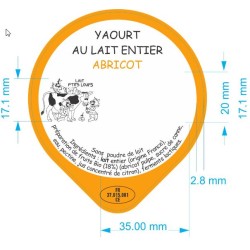 Opercules LAIT P'TITS LOUPS 68.3 ALU Abricot 3 cl