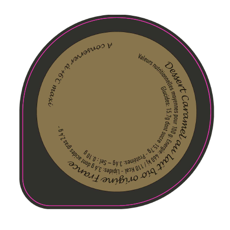 Opercules LA TOURETTE 68.3 ALU dessert caramel 2 cl