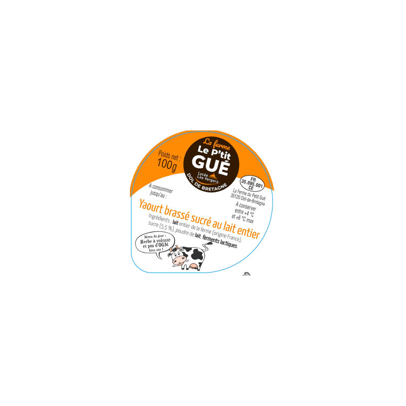 Opercule P'tit Gué 68.3 ALU brassé sucré nature 100g