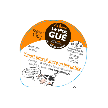 Opercule P'tit Gué 68.3 ALU brassé sucré nature 100g