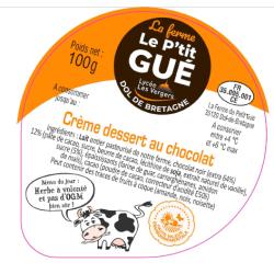 Opercule P'tit Gué 68.3 ALU Chocolat - 3cl
