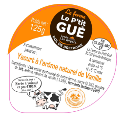 Opercule P'tit Gué 68.3 ALU Vanille - 3cl