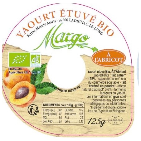 Opercule MARGO abricot 68 5cl
