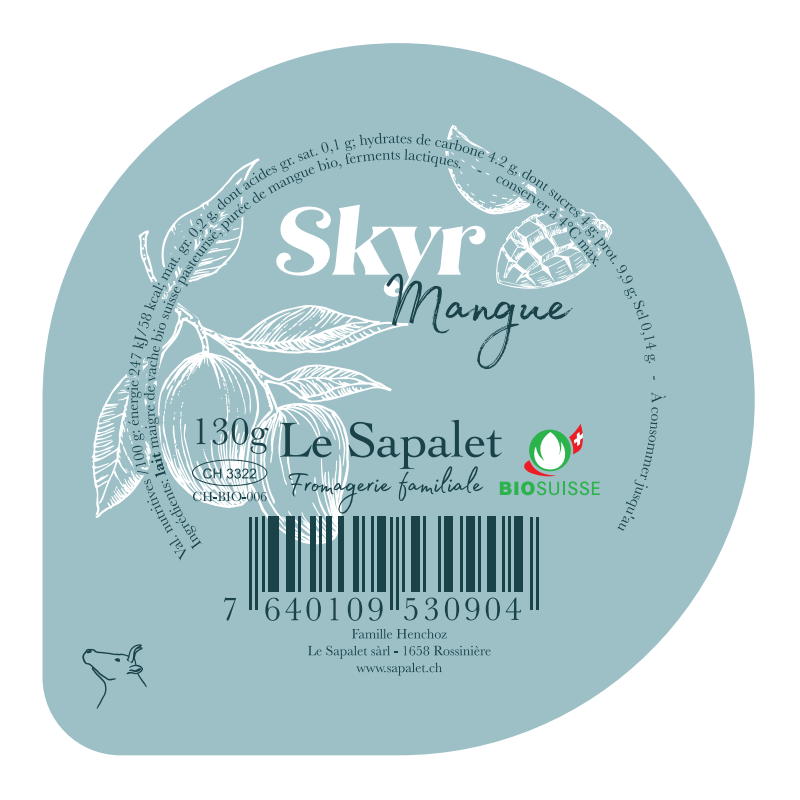Opercule 68.3 mm SAPALET Vache Skyr Mangue