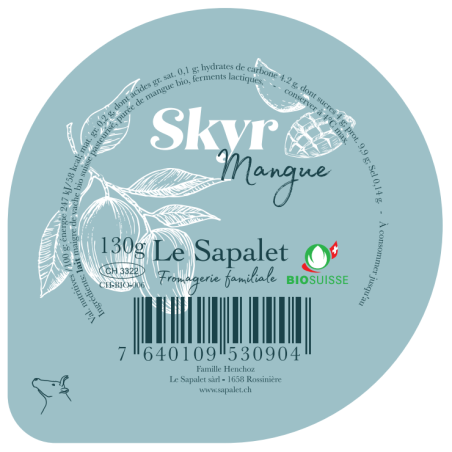 Opercule 68.3 mm SAPALET Vache Skyr Mangue