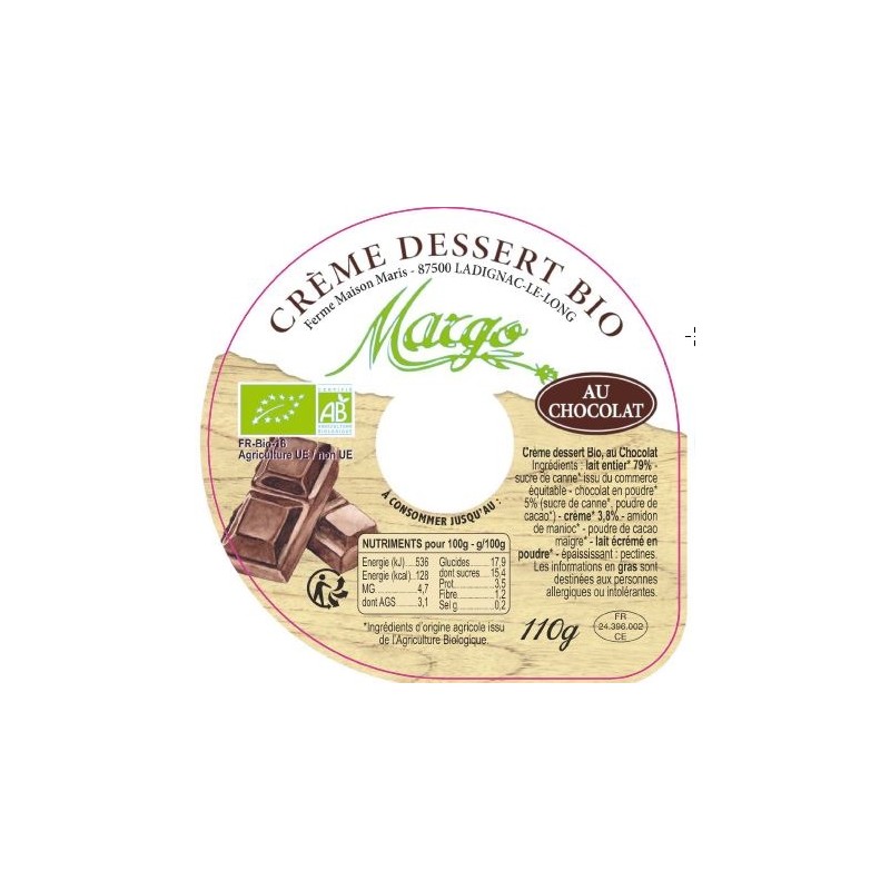 Opercule MARGO chocolat 68 5cl