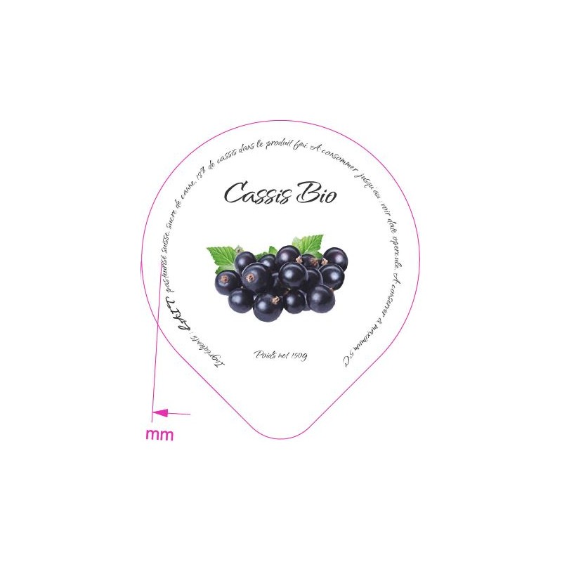 Opercules Maison du Fromage 68.3 ALU Cassis Bio 5 cl