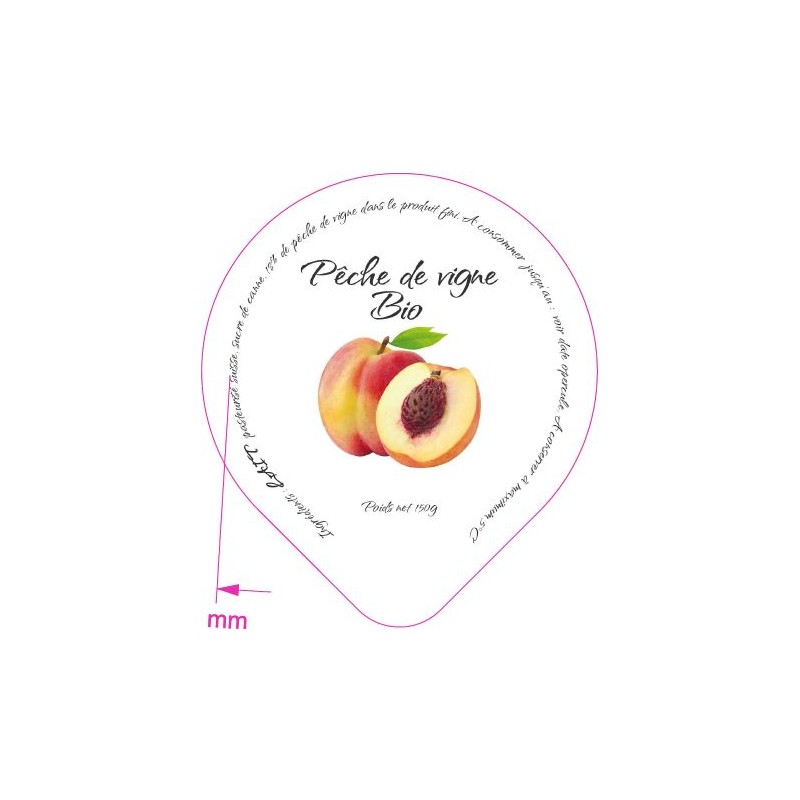 Opercules Maison du Fromage 68.3 ALU Pêche de Vigne Bio 5 cl