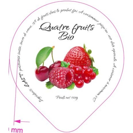 Opercules Maison du Fromage 68.3 ALU Quatre Fruits Bio 5 cl