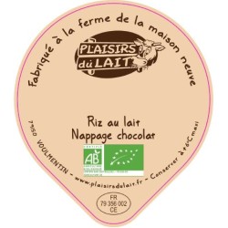 Opercules MAISON NEUVE 68.3 ALU Riz au Lait nap Chocolat BIO 4cl