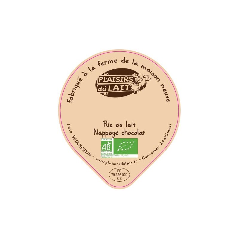 Opercules MAISON NEUVE 68.3 ALU Riz au Lait nap Chocolat BIO 4cl