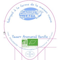 Opercule MAISON NEUVE 68.3 ALU yaourt aromatisé Vanille BIO 3cl