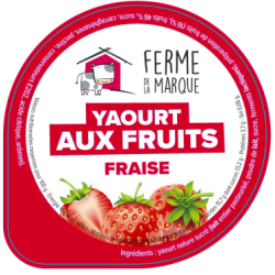 Opercule FERME DE LA MARQUE 68.3 ALU Fr Fraise PP/PS/PET gr.Vermisseau