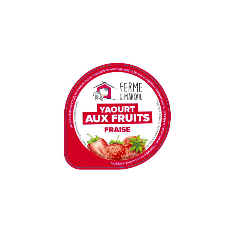 Opercule FERME DE LA MARQUE 68.3 ALU Fr Fraise PP/PS/PET gr.Vermisseau