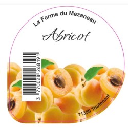Opercule FERME DU MEZANEAU 68.3 ALU Abricot sc.PP/PS/PET gr.Verm 5cl