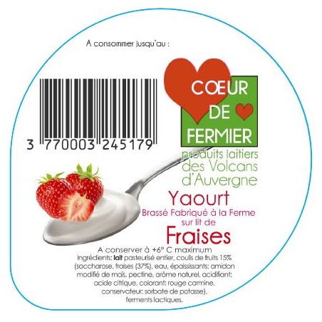 Opercules PUY BANSON 68.3 ALU brassé fraises languette scell.PP gr.ve