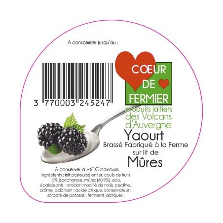 Opercules PUY BANSON 68.3 ALU brassé mûres languette scell.PP gr. ve