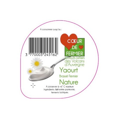 Opercules PUY BANSON 68.3 ALU Brassé Nature languette scell.PP gr. ve