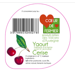 Opercules PUY BANSON 68.3 ALU Cerise languette scell.PP gr. verm. 6 cl