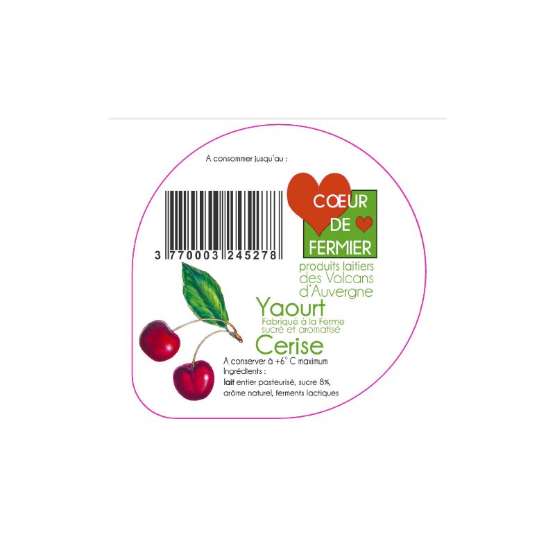 Opercules PUY BANSON 68.3 ALU Cerise languette scell.PP gr. verm. 6 cl