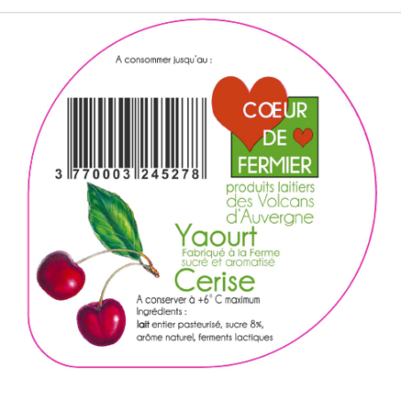 Opercules PUY BANSON 68.3 ALU Cerise languette scell.PP gr. verm. 6 cl