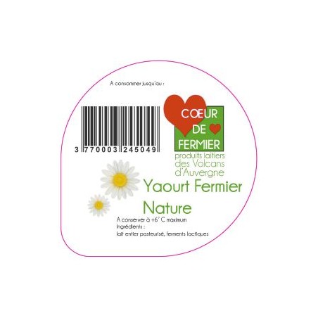 Opercules PUY BANSON 68.3 ALU Nature fermier languette PP gr. verm. V3