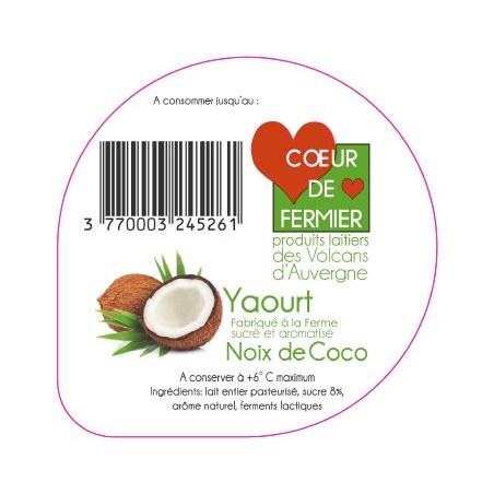 Opercules PUY BANSON 68.3 ALU Noix de coco languette scell.PP gr. verm