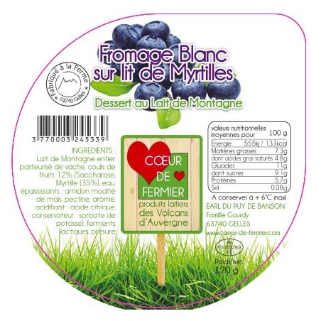 Opercules PUY BANSON 95.5 ALU Fromage Blanc Myrtille V4 6 cl