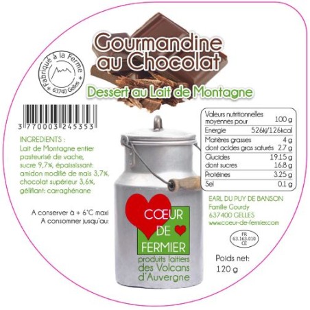 Opercules PUY BANSON 95.5 ALU Gourmandine Chocolat V2 6cl