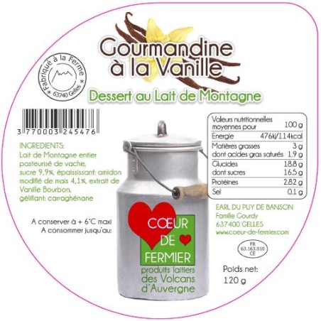 Opercules PUY BANSON 95.5 ALU Gourmandine Vanille V2 6cl