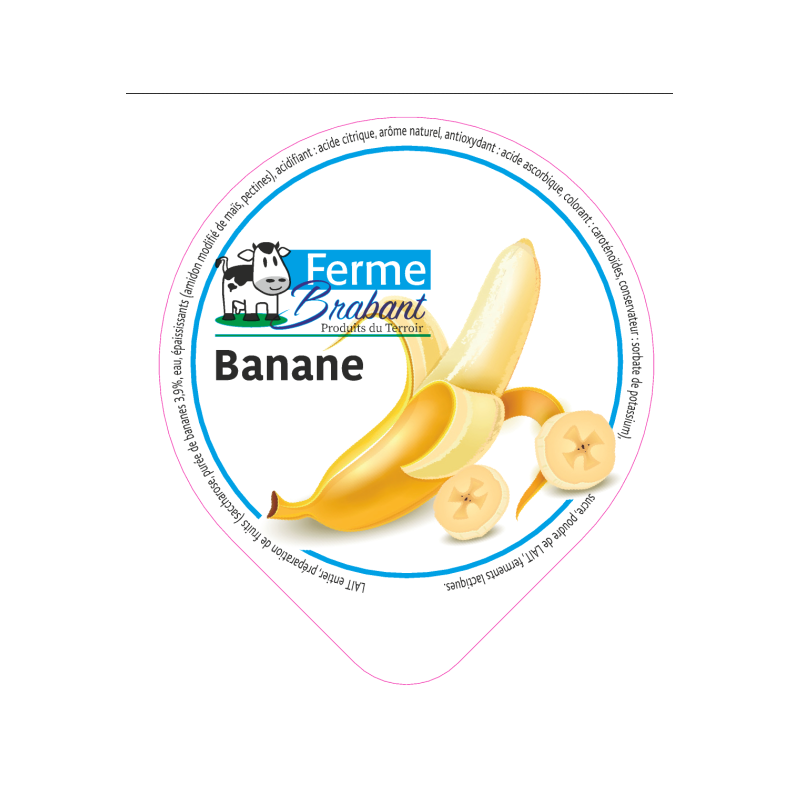 Opercule Ferme Brabant 68.3 ALU Banane sc.PP/PS/PET gr.Verm 5cl