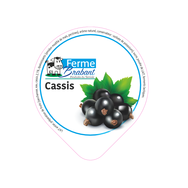 Opercule Ferme Brabant 68.3 ALU Cassis sc.PP/PS/PET gr.Verm 5cl
