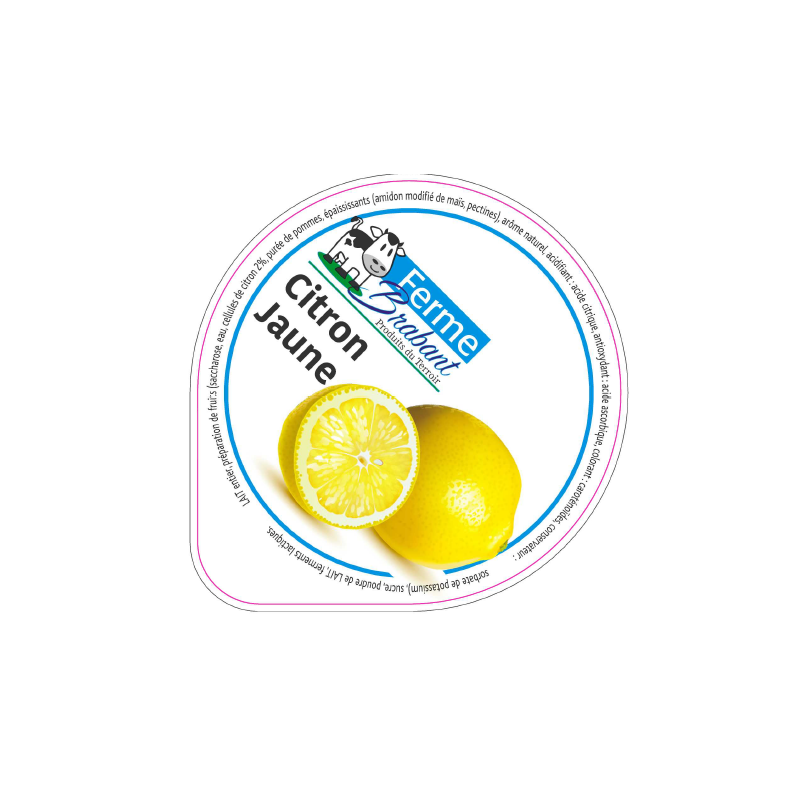 Opercule Ferme Brabant 68.3 ALU Citron sc.PP/PS/PET gr.Verm 5cl