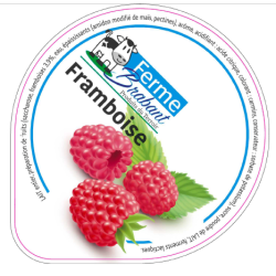 Opercule Ferme Brabant 68.3 ALU Framboise sc.PP/PS/PET gr.Verm 5cl