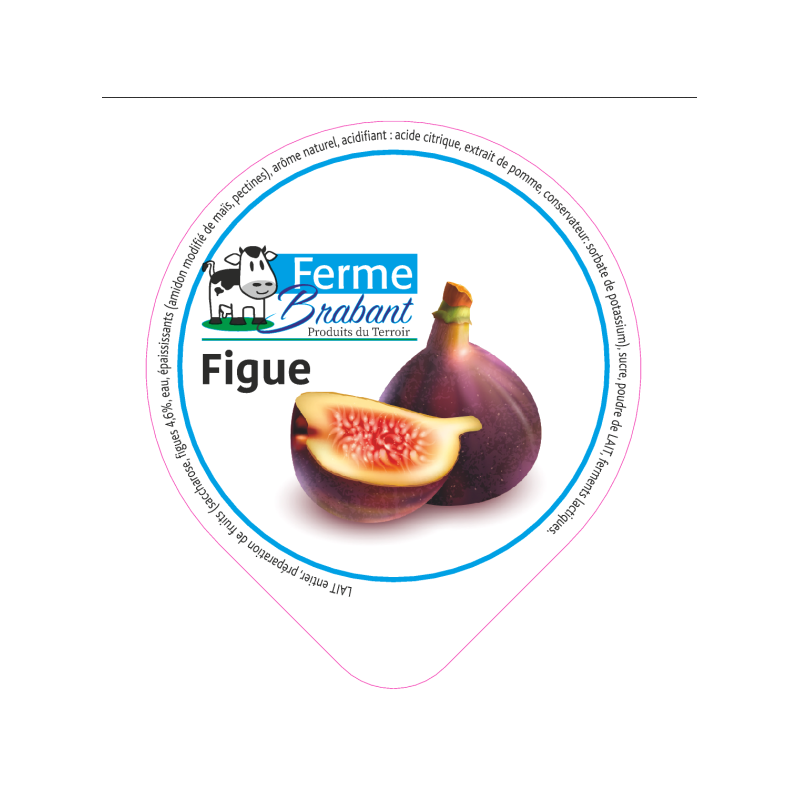 Opercule Ferme Brabant 68.3 ALU Figue sc.PP/PS/PET gr.Verm 5cl