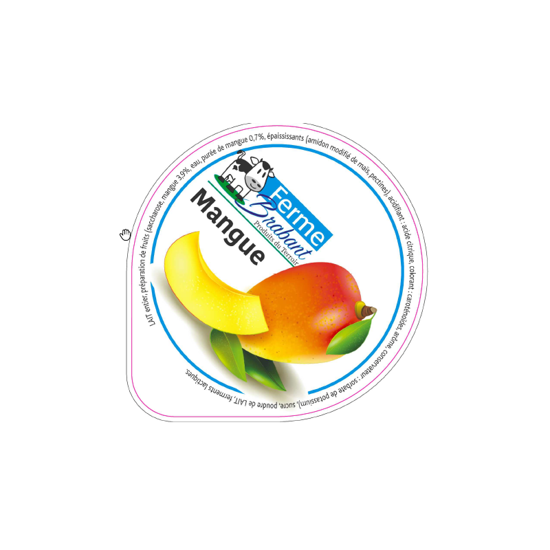 Opercule Ferme Brabant 68.3 ALU Mangue sc.PP/PS/PET gr.Verm 5cl