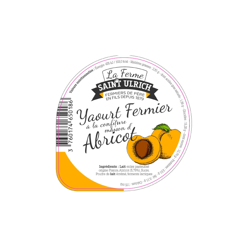 Opercules ST ULRICH 68.3 ALU abricot 5cl code barre