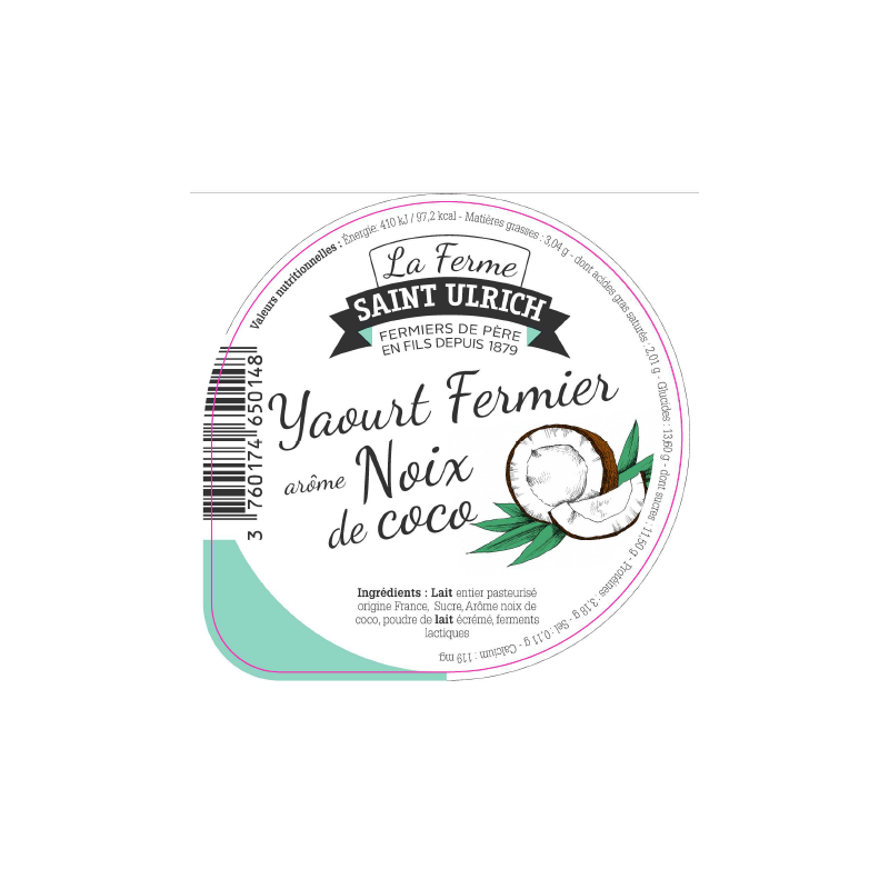 Opercules ST ULRICH 68.3 ALU arôme noix de coco 5 cl code barre