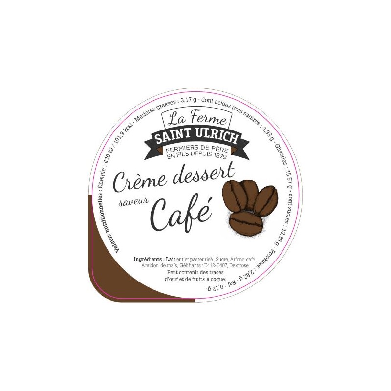 Opercules ST ULRICH 68.3 ALU crème dessert café V2 3 cl
