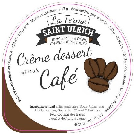 Opercules ST ULRICH 68.3 ALU crème dessert café V2 3 cl