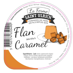 Opercules ST ULRICH 68.3 ALU flan caramel 4 cl code barre