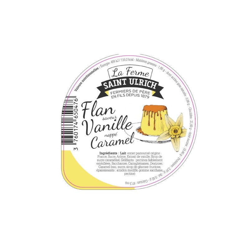 Opercules ST ULRICH 68.3 ALU flan vanille caramel V3 5 cl