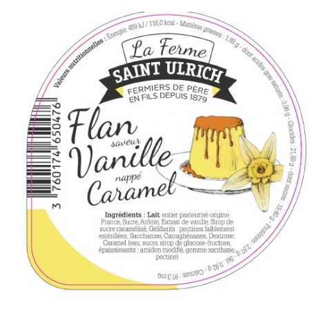 Opercules ST ULRICH 68.3 ALU flan vanille caramel V3 5 cl