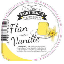Opercules ST ULRICH 68.3 ALU flan vanille 4 cl code barre