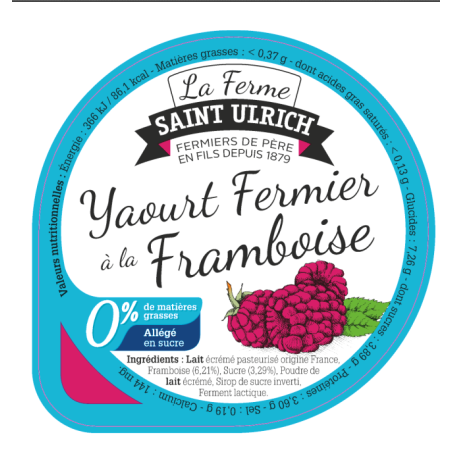 Opercules ST ULRICH 68.3 ALU 0 % framboise