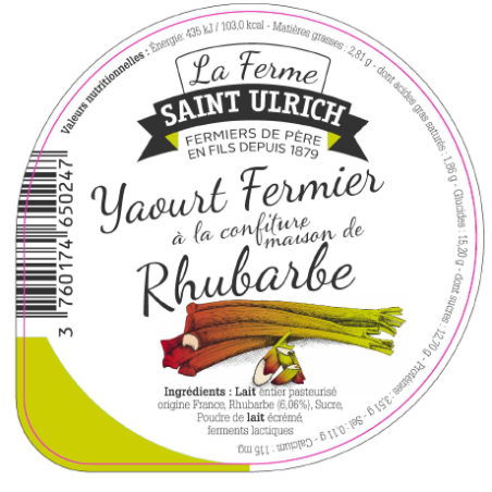 Opercules ST ULRICH 68.3 ALU rhubarbe 5 cl code barre