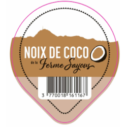 Opercule FERME SAYOUS 68.3 ALU Noix de Coco sc.PP/PS/PET gr.Vermisseau