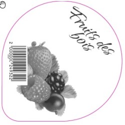 Opercule VERIER 68.3 ALU FRUITS DES BOIS PP/PS/PET gr.Verm. Lang. 2cl